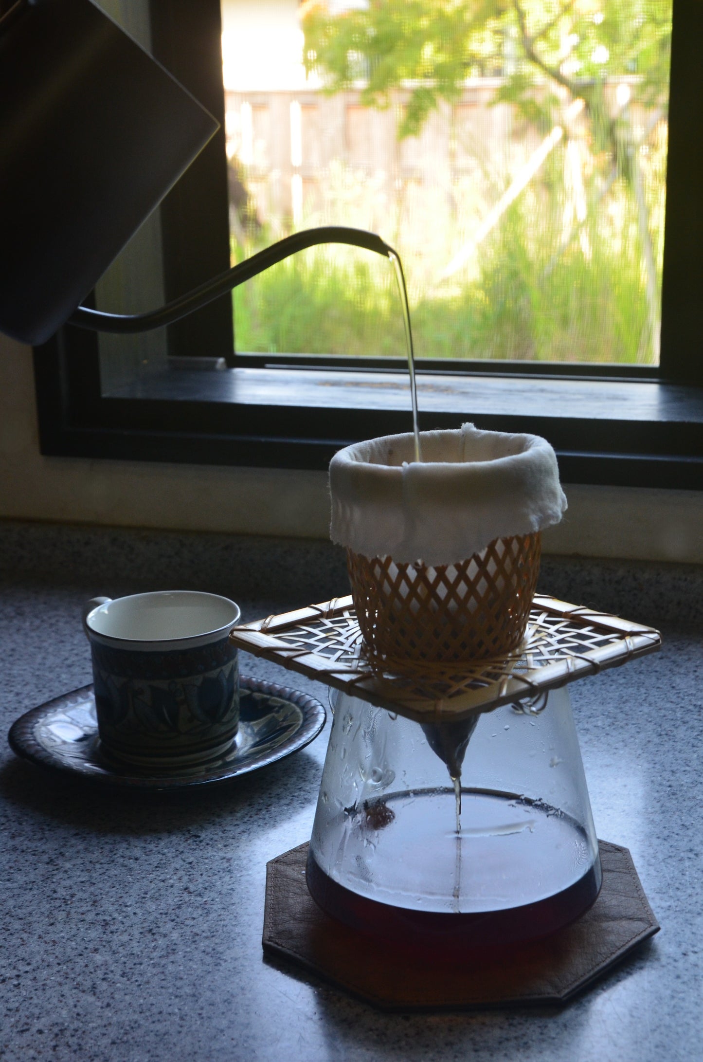 【てから工房×DRINK UP COFFEE】コーヒードリッパー&ネル布 セット