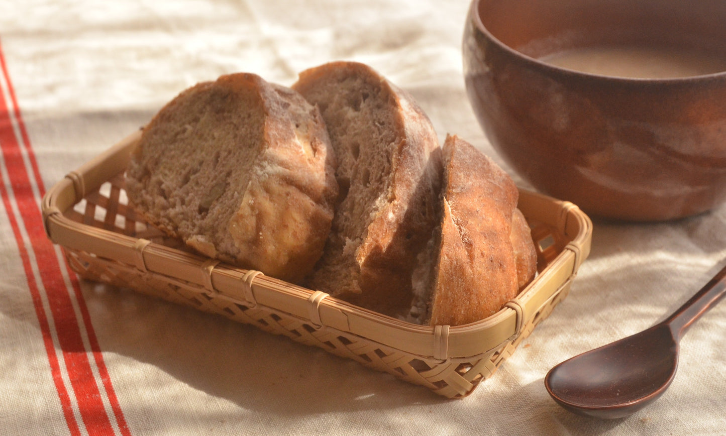 ミニかご（四ツ目編み）